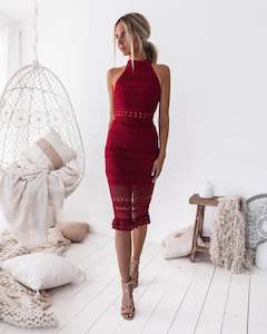 Rivers Midi dress – Red