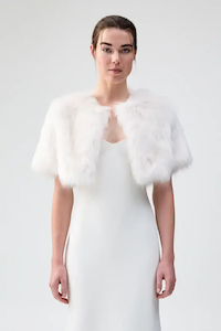 Love a Fur Bolero Ivory