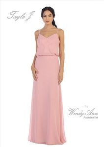 Spag Strap Drape Top WAT8133 Dusty Rose