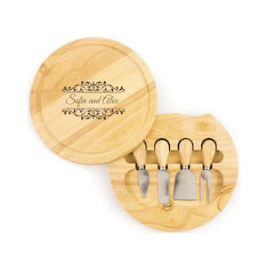 Personalised Wooden Cheese Board - Swivel