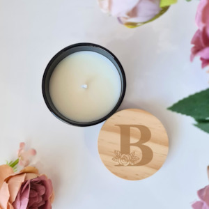 Flower monogram and candle