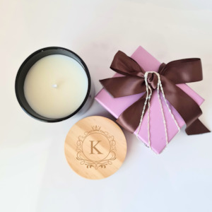 Personalised monogram candle