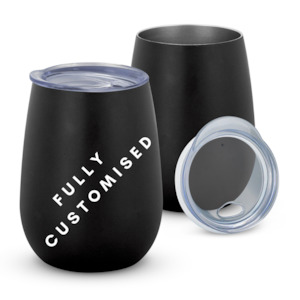 Fully Customised Stainless Steel Black Tumbler - Vacuum Insulated