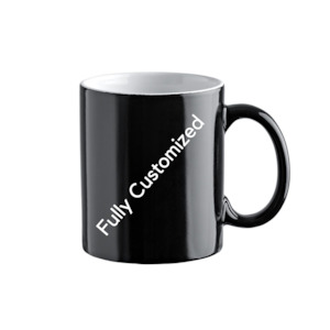 Laser engraving: Fully Customized Magic Mug - Black and White Colour