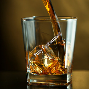 Fully Customised Square Whiskey Glasses