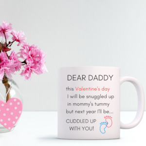 Laser engraving: Valentine's Day Mug for a Daddy to be...