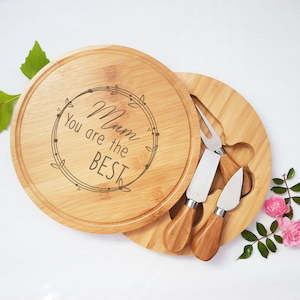 Personalised Wooden Cheese Board - Gift For Mom