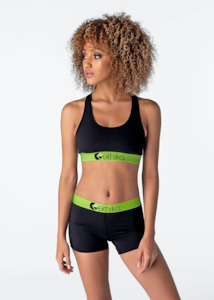 Clothing: Subzero Green/Black Sports Bra