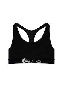 Midnight Black Girls Sports Bra