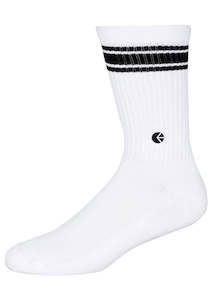 Crew Socks Stripe -White