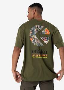 Mens Shroom Camo Tee - Army Green