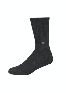 Boys Dark Heather Grey Crew Sock