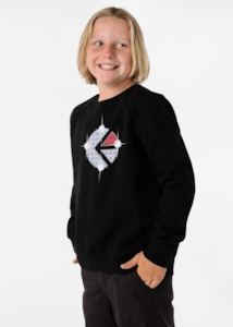 Boys Crew Neck Fleece - Familie Trophy Black