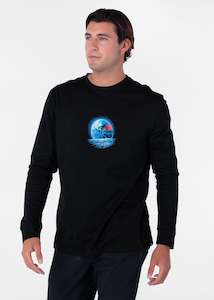 Mens The World Is Yours Longsleeve Tee - Black