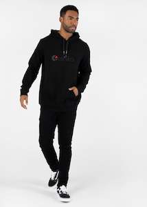 Mens Ethika Logo Pullover Hoodie - Black