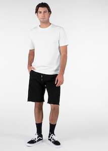 Mens Raw Edge Short - Black