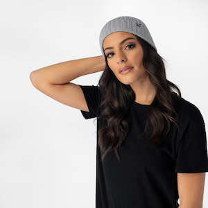 Clothing: Wool Fold Beanie Heather Grey