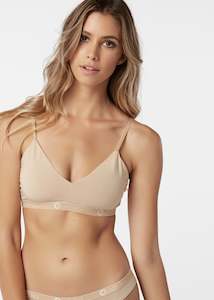 Modal V Neck Bra - Nude