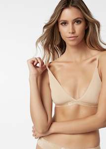 Clothing: Modal Triangle Bra - Nude