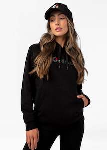 Womens Pullover Hoodie - Ethika Logo Black