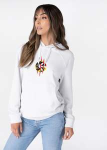 Womens Pullover Hoodie - Quick Strike White