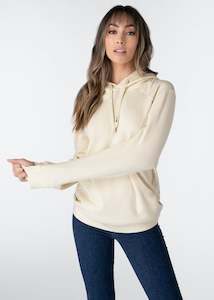 Clothing: Womens Pullover Hoodie - Cream