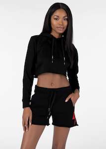 Womens Ethika Bolt Raw Edge Short - Black