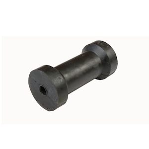 150mm Black Keel Roller with Flanged Ends Trailparts