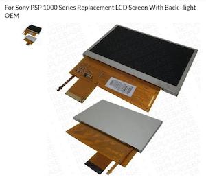 Electronic goods: LCD Screen Backlight for Sony PSP 1000 1002 Repair Replacement Fix Part