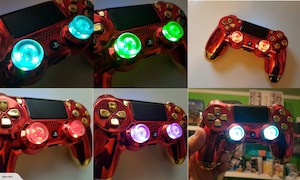 7 Color LED Light Analog Thumb Sticks Mod Clear For PS4 / XBOX Controller