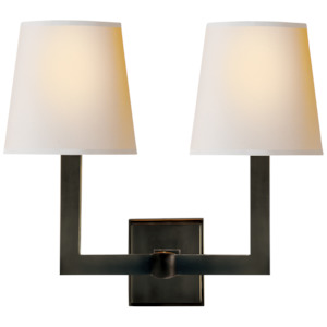 Square Tube Double Sconce