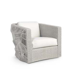 Dorsey Outdoor Swivel Lounge Chair Silver