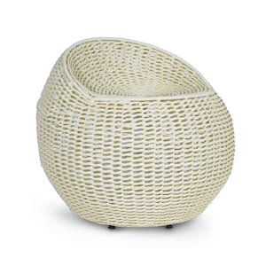 Wholesale trade: Open Weave Wicker Swivel Stl, Wht