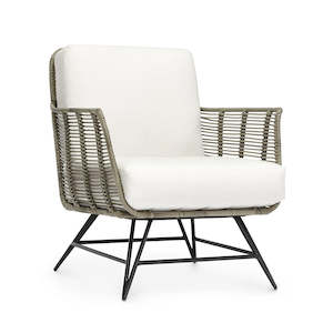 Hermosa Outdoor Lounge Chair, Grey