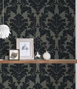 Wallpaper: Castello -Flocked Damask Desire