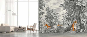 Walls by Patel 3 - Fancy Forest with Tigers