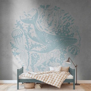 Wallpaper: The Wall - Whale Motif