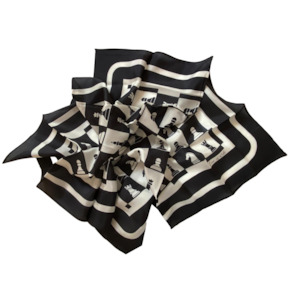 Silk Scarves - Black & White