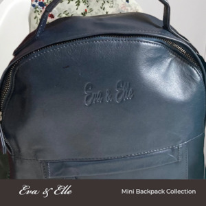 Clothing: DARK BLUE Blue - Leather Mini Backpack