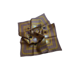 Silk Scarves - Brown & Gold