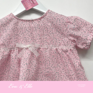 Little Dresses  in pink floral print - 0 - 8mths