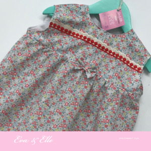 Clothing: Little Dresses  in red trims - 12mths to 24 mths