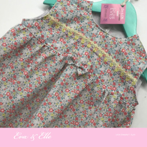 Clothing: Little Dresses  in yellow trims - 12mths to 24 mths