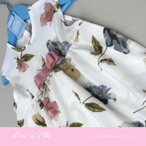 Clothing: Little Pastel Flowers on White for Newborn to 8 Months