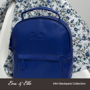 Metallic Blue - Leather Mini Backpack (New Colour)