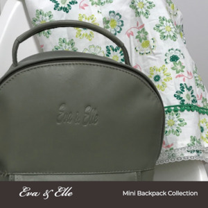 Olive Green - Leather Mini Backpack (New Colour)