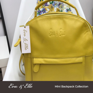 Sunshine Yellow - Leather Mini Backpack