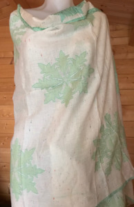 Clothing: SnowFlake Green Design Scarf in Cotton