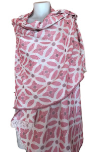 Clothing: Floral Design Scarf in Cotton