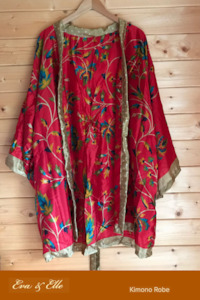 Clothing: Kimono Robe - In Red colour